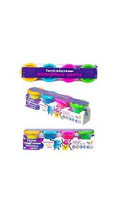 Тесто-пластилин Genio Kids неоновые цвета 4шт