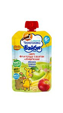 Пюре фруктовое Черноголовка бейби Оранжевая корова яблоко персик банан +6мес 85г