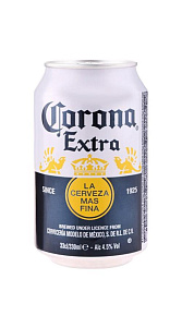 Пивной напиток Corona, Extrа светлый фильтрованный пастеризованный 4.5% 0,330л