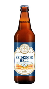 Пиво Heidegger Hell светлое фильтрованное 4.7% 0.5л