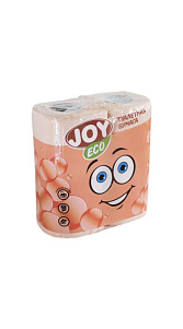 Туалетная бумага Joy Eco Персик 2 слоя 4 рулона 
