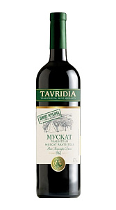 Вино Тавридия Мускат Ркацители столовое белое п/сл 10-12% 0.75л