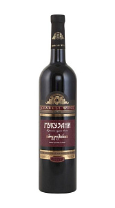 Вино Мукузани красное сух. 12.5% 0.75л