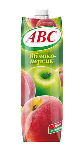 Нектар АВС Яблоко-персик с мякотью 1л 