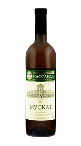 Вино Массандра, Мускат белое сухое 12% 0,75л