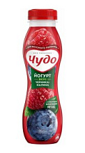 Йогурт питьевой Чудо Черника-малина 1.9% 260мл