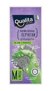 Перчатки Qualita Хозяйственные суперзащита р.М 