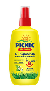 Спрей Picnic Bio Activ от комаров клещей слепней 120мл
