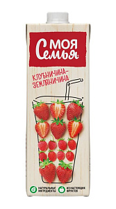 Напиток сокосодержащий Моя Семья Яблоко-Рябина-Клубника-Земляника 950мл