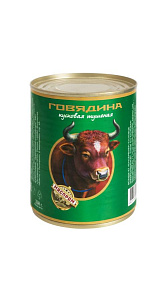 Говядина Мяспром тушеная кусковая 338г