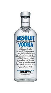 Водка Absolut 40% 0.75л