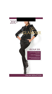Колготки Glamour Velour 200 nero р.3 