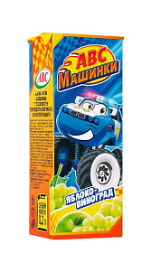 Нектар АВС Машинки Яблоко-виноград 200мл