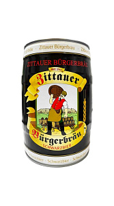Пиво Zittauer Burgerbrau тёмное пастеризованное 5.2 % 5л