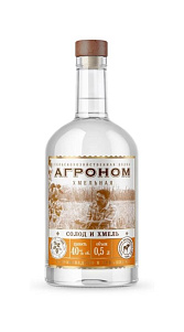 Водка Агроном, Солод и Хмель 40% 0.5л