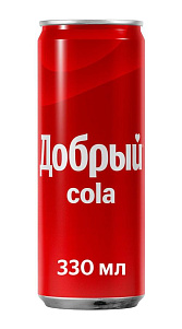 Газированный напиток Добрый Cola безалкогольный 330мл