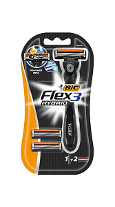Станок для бритья Bic Flex3 Hybrid +2 картриджа 