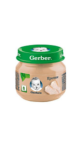 Пюре Gerber Кролик с 6мес 80г