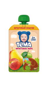 Пюре фруктовое Тема Фруктовый салат 90г