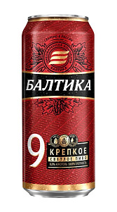 Пиво Балтика №9 светлое крепкое пастеризованное 8.0% 450мл