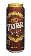 Пиво Zubr, Grand светлое пастеризованное фильтрованное 5,2% 0,5л
