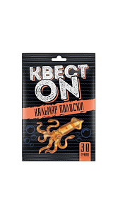 Кальмар КвестOn сушеный полоски 30г
