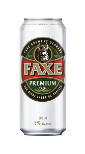 Пиво Faxe Premium светлое фильтрованное 4.9% 0.45л
