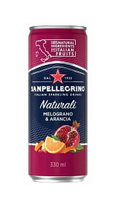 Газированный напиток Sanpellegrino Melograno&Arancia безалкогольный 330мл