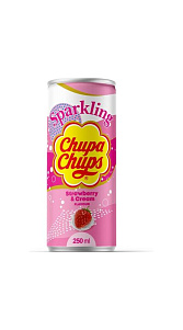 Газированный напиток Chupa Chups Sparkling Strawberry&Cream безалкогольный 250мл