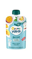 Десерт Фрутоняня Яблоко персик маракуйя с молоком 12+ 90г