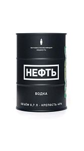 Водка Neft black barrel №5 40% 0,7л