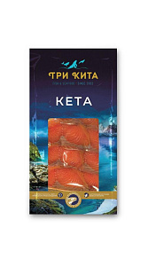 Кета слабосоленая Три Кита ломтики 130г