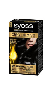 Краска для волос Syoss Oleo Intense тон 1-10 Глубокий черный 115мл 