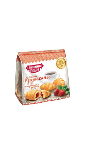 Мини Круассаны Яшкино с клубничным джемом 180г