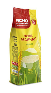 Крупа манная Ясно солнышко 500г