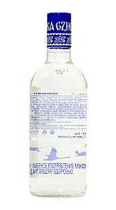 Водка Гжелка мягкая 40% 0.5л