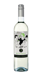 Вино 3 Autores Vinho Verde белое п/сух 10% 0.75л