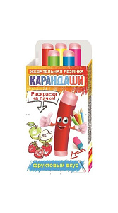 Жевательная резинка Карандаши Фруктовый вкус 20г