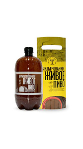 Пиво Макарий живое светлое, фильтр, непастериз 4,0%  1,5л