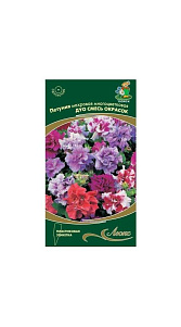 Семена Поиск Петуния махровая многоцветковая Дуо смесь окрасок 10шт