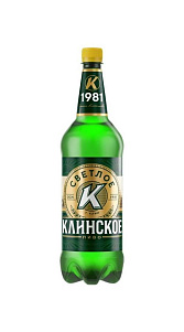 Пиво Клинское светлое пастеризованное 4.7% 1.3л