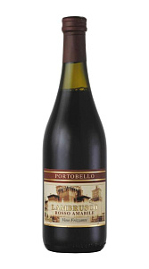 Вино игристое Portobello Lambrusco Emilia Россо красное п/сл 8% 0.75л