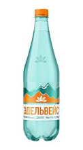 Вода Эдельвейс минеральная газированная природная лечебно-столовая 1л