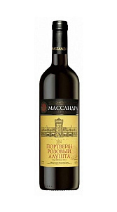 Вино ликерное Массандра, Портвейн розовый Алушта розовое 12,5-22% 0,75л