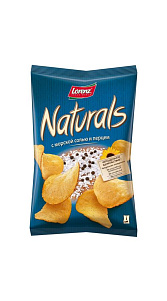 Чипсы картофельные Naturals с морской солью и перцем 100г