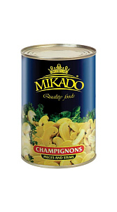 Шампиньоны Mikado резаные 425мл
