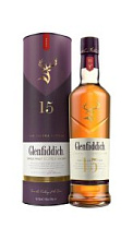 Виски Glenfiddich 15, в тубе 40% 0,7л