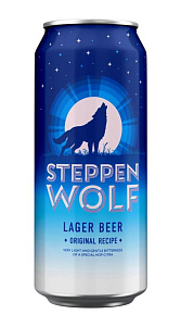Пиво Steppenwolf светлое фильтрованное пастеризованное 4,3% 0,45л