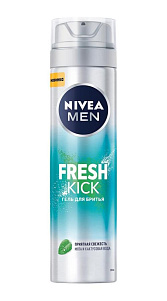 Гель для бритья Nivea Men Fresh Kick приятная свежесть с мятой 200мл