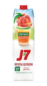 Сок J-7 Персик-яблоко с мякотью 970мл
